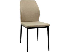 ΚΑΡΕΚΛΑ ΤΡΑΠΕΖΑΡΙΑΣ DIAZ HM18346.04 ΜΠΕΖ ΥΦΑΣΜΑ-ΜΕΤΑΛΛΙΚΑ ΠΟΔΙΑ ΜΑΥΡΑ 41,5x52x87Υεκ. (σετ 4 τεμαχίων)