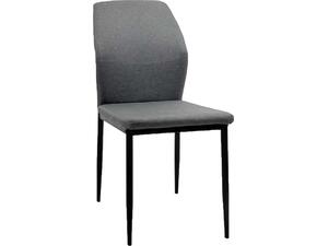 ΚΑΡΕΚΛΑ ΤΡΑΠΕΖΑΡΙΑΣ DIAZ HM18346.01 ΓΚΡΙ ΥΦΑΣΜΑ-ΜΕΤΑΛΛΙΚΑ ΠΟΔΙΑ ΜΑΥΡΑ 41,5x52x87Υεκ. (σετ 4 τεμαχίων)