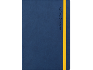 Ημερολόγιο εβδομαδιαίο Linardatos 2026 Flexy Weekly_B εύκαμπτο 360o δερματίνη με λάστιχο Μπλε 63094_B