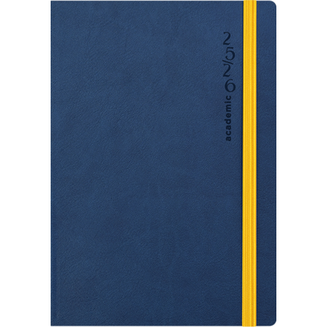 Ημερολόγιο εβδομαδιαίο Linardatos 2026 Flexy Weekly_B εύκαμπτο 360o δερματίνη με λάστιχο Μπλε 63094_B