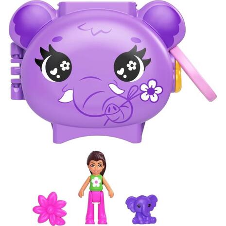 Mattel Polly Pocket Polly Mini -Σετάκια Με Ζωάκια Pet Connects Elephan Σετ Παιχνιδιών (GYV99 / JCB19)