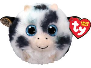 Ty Beannie Balls Mooph Χνουδωτή αγελαδίτσα λευκή με μαύρες στάμπες