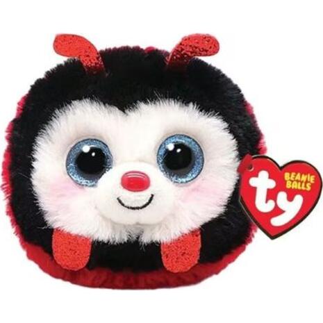 Ty Beannie Balls Izzy χνουδωτή πασχαλίτσα κόκκινη and μαύρη