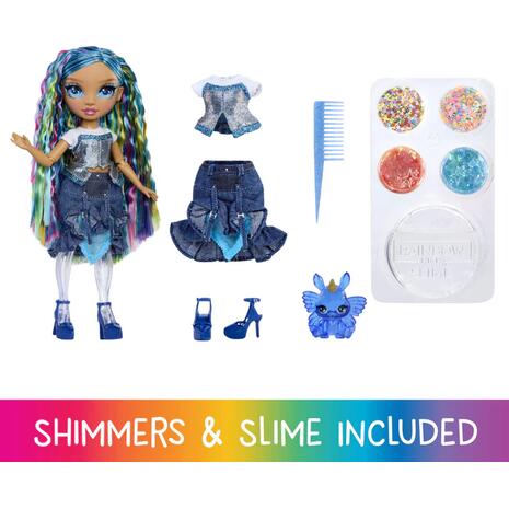 Rainbow High Rainbow Shimmers Κούκλα Μόδας Skyler και Slime (122418)