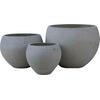 FLOWER POT-5  Set 3 τεμαχίων Cement Grey (Ε6304,S)