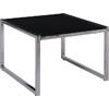 ACTION Τραπεζάκι Σαλονιού - Καθιστικού Inox - Μαυρό Γυαλί 8mm (ΕΜ747,1)