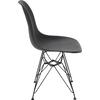 ART Καρέκλα Τραπεζαρίας Μέταλλο Βαφή Μαύρο - PP Μαύρο (σετ 4 τεμαχίων) (ΕΜ127,2)