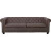 CHESTERFIELD Newport Kαναπές 3Θέσιος Σαλονιού - Καθιστικού, Ύφασμα Antique Look Καφέ (Ε9420,33)