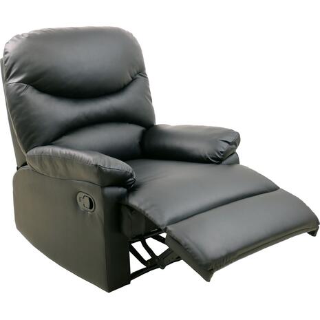 LUISA Πολυθρόνα Relax Σαλονιού - Καθιστικού Pu Μαύρο (Ε9780,4P)