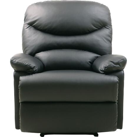 LUISA Πολυθρόνα Relax Σαλονιού - Καθιστικού Pu Μαύρο (Ε9780,4P)