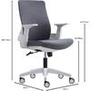BF8950 Πολυθρόνα Γραφείου Άσπρο - Γκρι, Mesh Γκρι, Ύφασμα Γκρι (ΕΟ529,30)