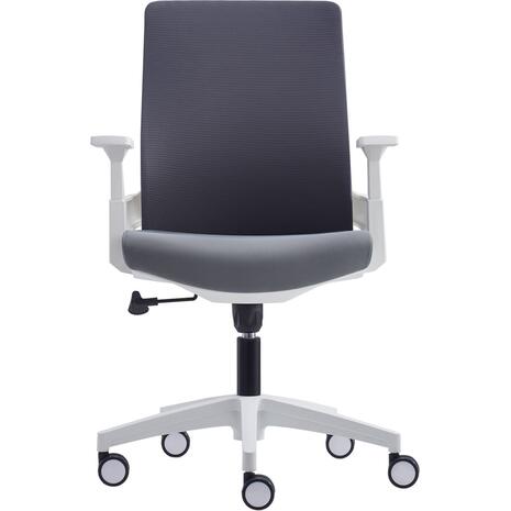 BF8950 Πολυθρόνα Γραφείου Άσπρο - Γκρι, Mesh Γκρι, Ύφασμα Γκρι (ΕΟ529,30)