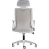 BF8900 Πολυθρόνα Γραφείου Διευθυντή, Άσπρο - Γκρι, Mesh Γκρι, Ύφασμα Γκρι (ΕΟ528,30)