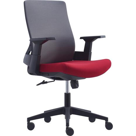 BF8950 Πολυθρόνα Γραφείου Mesh Γκρι, Ύφασμα  Μπορντώ (ΕΟ529,20)