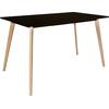 MARTIN Τραπέζι Κουζίνας - Εστιατορίου, Οξιά Φυσικό, MDF Μαύρο (Ε7101,2)