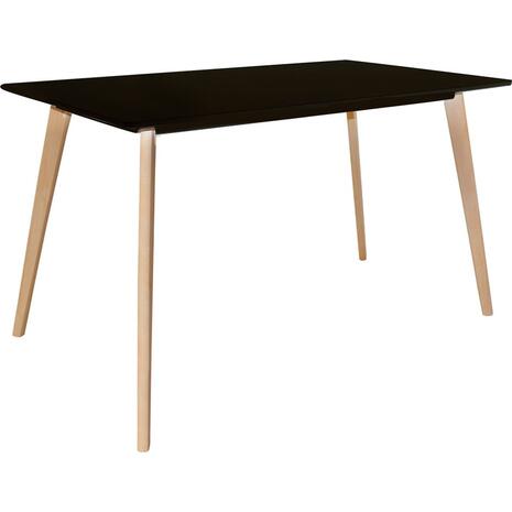 MARTIN Τραπέζι Κουζίνας - Εστιατορίου, Οξιά Φυσικό, MDF Μαύρο (Ε7101,2)