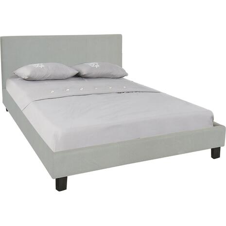 WILTON Κρεβάτι Διπλό, για Στρώμα 160x200cm, Ύφασμα Απόχρωση Grey Stone (Ε8054,F1)