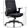 BF8950 Πολυθρόνα Γραφείου Mesh Μαύρο, Ύφασμα Μαύρο (ΕΟ529,10)