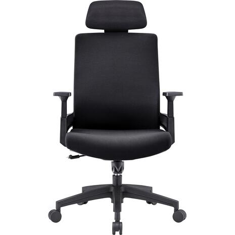 BF8900 Πολυθρόνα Γραφείου Διευθυντή, Mesh Μαύρο, Ύφασμα Μαύρο (ΕΟ528,10)