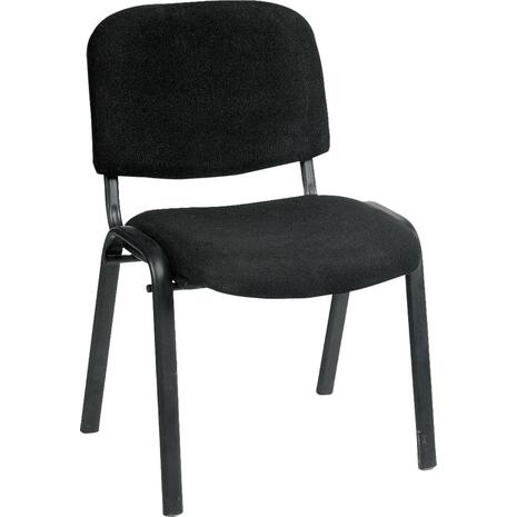 SIGMA Καρέκλα Στοιβαζόμενη Γραφείου Επισκέπτη, Μέταλλο Βαφή Μαύρο, Ύφασμα Μαύρο (ΕΟ550,18W) (Μαύρο)