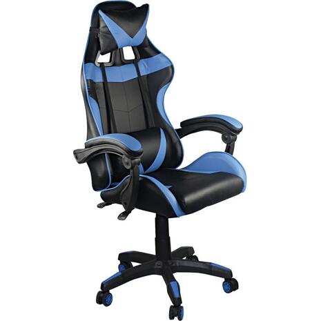 BF7850 Gaming Πολυθρόνα Γραφείου Διευθυντή Pu Μαύρο - Μπλε (ΕΟ582,2)