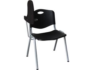 STUDY Καρέκλα - Θρανίο Μέταλλο Βαφή Silver, PP Μαύρο (ΕΟ549,1S)