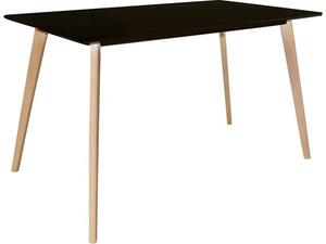 MARTIN Τραπέζι Κουζίνας - Εστιατορίου, Οξιά Φυσικό, MDF Μαύρο (Ε7101,2)