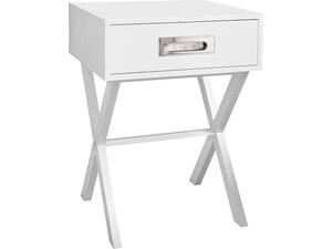 WICK Κομοδίνο Άσπρο Λάκα MDF (Ε749,3)