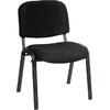 SIGMA Καρέκλα Στοιβαζόμενη Γραφείου Επισκέπτη, Μέταλλο Βαφή Μαύρο, Ύφασμα Μαύρο (ΕΟ550,18W) (Μαύρο)