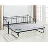 MARIN Set: Daybed (για στρώμα 90x190) + Βοηθητικό Κρεβάτι με Στρώμα 185x85 Μέταλλο Μαύρο (Ε8043,11)