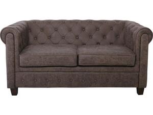 CHESTERFIELD Newport Kαναπές 2Θέσιος Σαλονιού -Καθιστικού, Ύφασμα Antique Look Καφέ (Ε9420,23)
