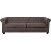 CHESTERFIELD Newport Kαναπές 3Θέσιος Σαλονιού - Καθιστικού, Ύφασμα Antique Look Καφέ (Ε9420,33)