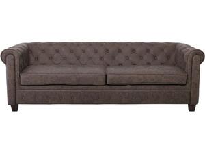 CHESTERFIELD Newport Kαναπές 3Θέσιος Σαλονιού - Καθιστικού, Ύφασμα Antique Look Καφέ (Ε9420,33)