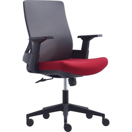 BF8950 Πολυθρόνα Γραφείου Mesh Γκρι, Ύφασμα  Μπορντώ (ΕΟ529,20)