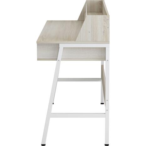 ΓΡΑΦΕΙΟ OLIVIER HM2129.01 ΜΕΛΑΜΙΝΗ ΣΕ SONAMA-ΛΕΥΚΟ-ΛΕΥΚΟΣ ΜΕΤΑΛΛΙΚΟΣ ΣΚΕΛΕΤΟΣ 104x48x89Υεκ