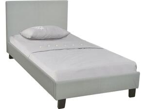 WILTON Κρεβάτι Μονό, για Στρώμα 90x190cm, Ύφασμα Απόχρωση Grey Stone (Ε8060,F1)