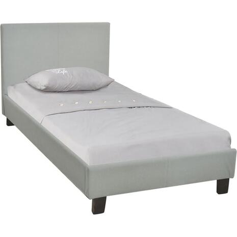 WILTON Κρεβάτι Μονό, για Στρώμα 90x190cm, Ύφασμα Απόχρωση Grey Stone (Ε8060,F1)