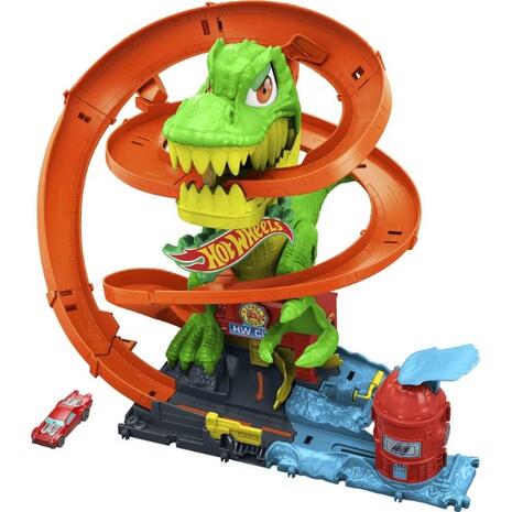 Πίστα Hot Wheels City T-Rex Πυροσβετικός Σταθμός (JBM73) 4+