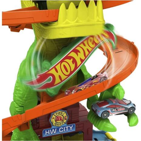 Πίστα Hot Wheels City T-Rex Πυροσβετικός Σταθμός (JBM73) 4+