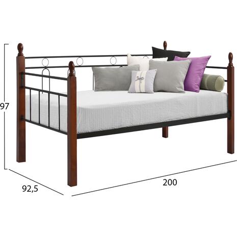ΚΑΝΑΠΕΣ ΚΡΕΒΑΤΙ REVEN ΣΤΡΩΜΑ 90Χ190 εκ ΜΕΤΑΛΛΟ ΚΑΙ ΞΥΛΟ HM367