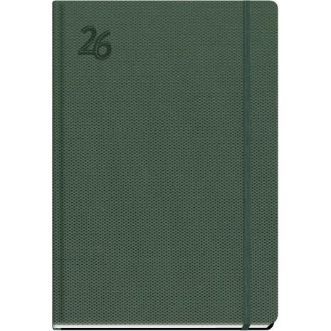 Ημερολόγιο ημερήσιο The Writing Fields Feelings 4140 17x24cm 2026 με λάστιχο εύκαμπτο ανάγλυφο εξώφυλλο κυπαρισσί