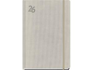 Ημερολόγιο ημερήσιο The Writing Fields Feelings 4140 14x21cm 2026 με λάστιχο εύκαμπτο ανάγλυφο εξώφυλλο πέρλα