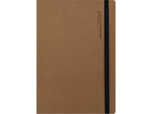 Ημερολόγιο εβδομαδιαίο Linardatos 2026 Flexy Weekly_C εύκαμπτο 360o δερματίνη με λάστιχο 14x21εκ Καφέ 63183_C