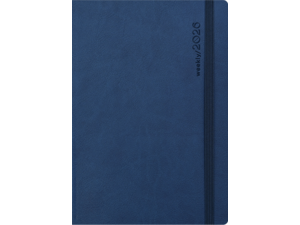 Ημερολόγιο εβδομαδιαίο Linardatos 2026 Flexy Weekly_B εύκαμπτο 360o δερματίνη με λάστιχο 14x21εκ Μπλε 63183_B