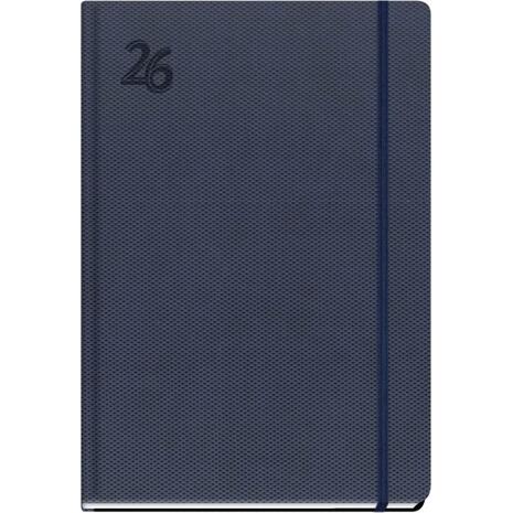 Ημερολόγιο ημερήσιο με λάστιχο εύκαμπτο ανάγλυφο εξώφυλλο TWF Feelings 4140  2026 14x21cm  Μπλε