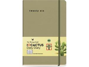 Ημερολόγιο ημερήσιο TWF 2026 Cactus 3400 soft με λάστιχο 13,8x20cm Desert Sand