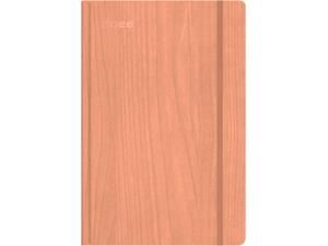 Ημερολόγιο ημερήσιο με λάστιχο TWF Woodstock 3090 ημιεύκαμπτο εξώφυλλο 2026 16,6x23,8 cm Κοραλί