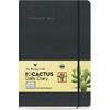 Ημερολόγιο ημερήσιο TWF 2026 Cactus 3400 soft με λάστιχο 13,8x20cm Black Shadow