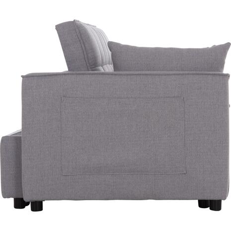 ΚΑΝΑΠΕΣ ΚΡΕΒΑΤΙ 2-ΘΕΣΙΟΣ BORG HM3289.01 ΓΚΡΙ ΥΦΑΣΜΑ 140x100x80Υεκ