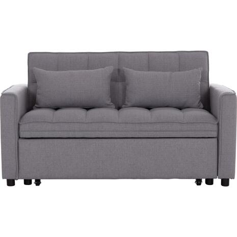 ΚΑΝΑΠΕΣ ΚΡΕΒΑΤΙ 2-ΘΕΣΙΟΣ BORG HM3289.01 ΓΚΡΙ ΥΦΑΣΜΑ 140x100x80Υεκ